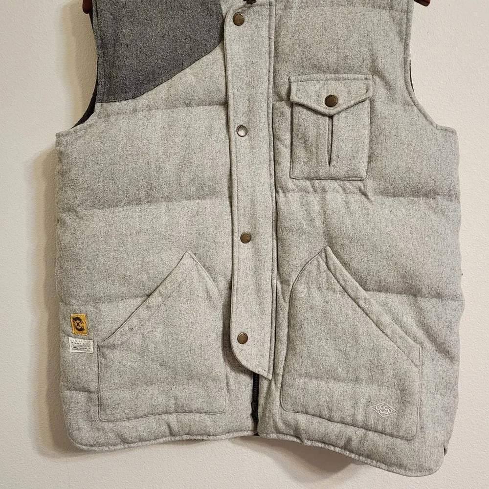 10 Deep Men's Puffer Vest Jacket, Grey, Size L,Wool Blend, Outdoor, Casual. - Picture 6 of 16